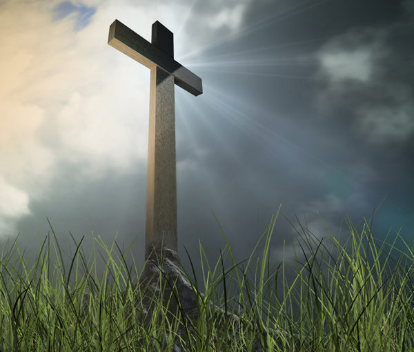 Cross displays Jesus' victory.